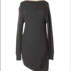 Gray sweater dress